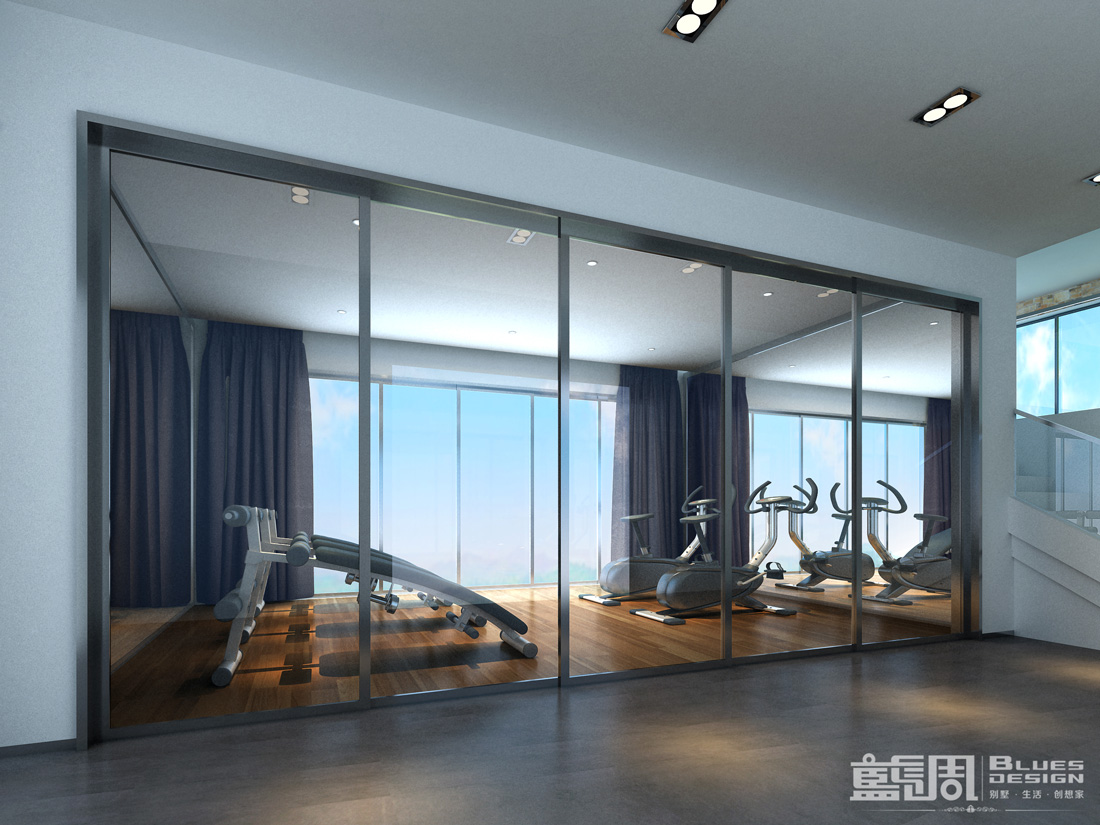 南海玫瑰園空中別墅設計:健身區