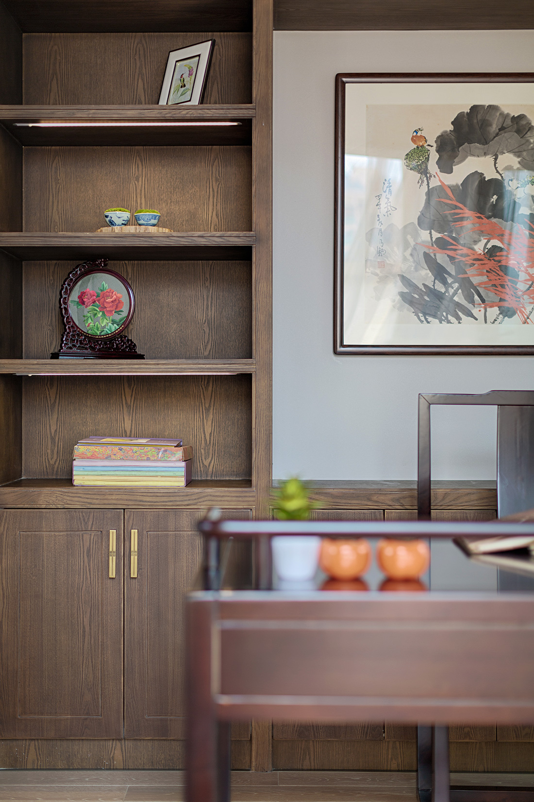 深圳公園大地別墅書房裝修設計-